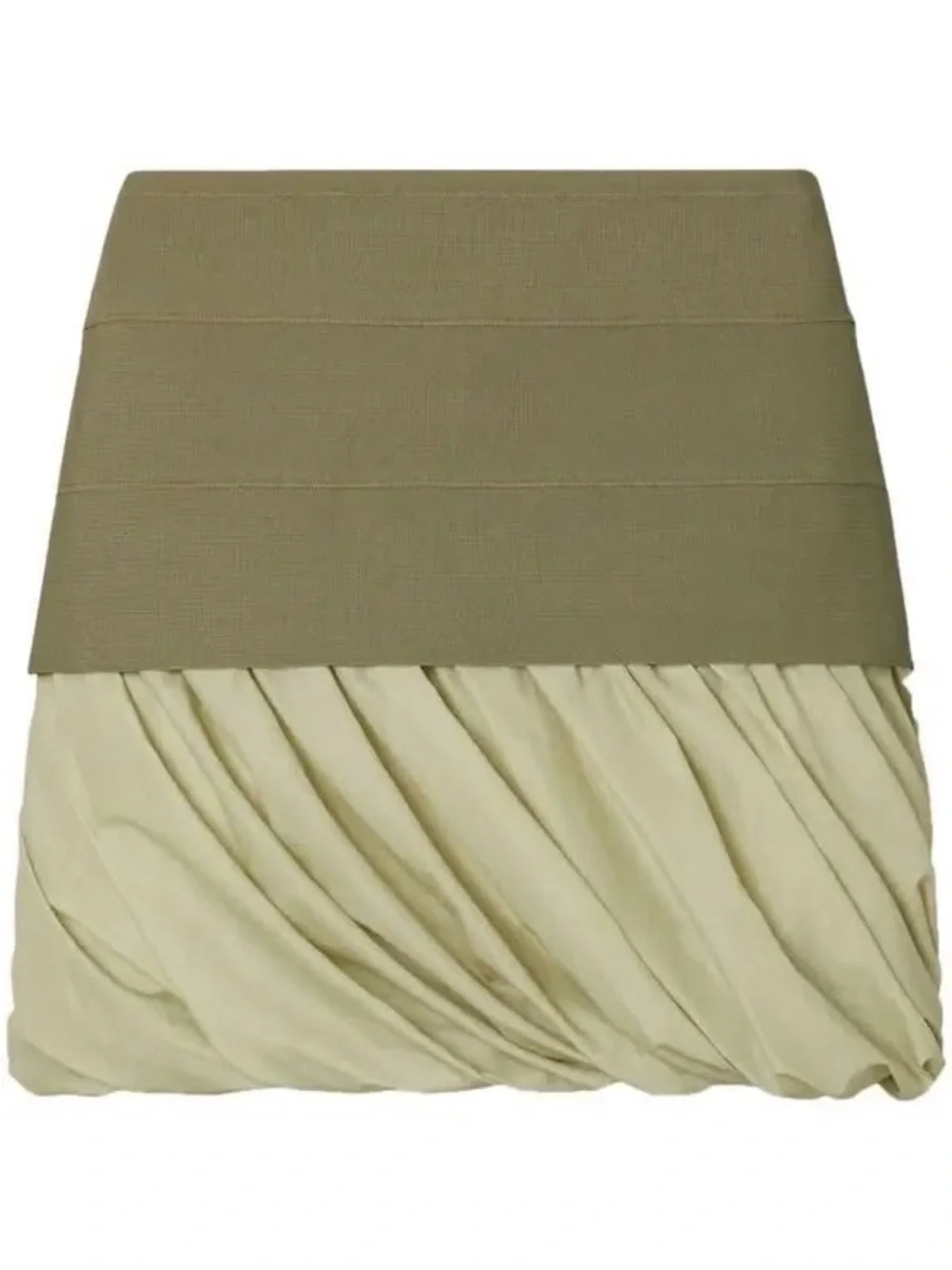 Tory Burch Panelled Draped Bandage Miniskirt Sage Green Size 0